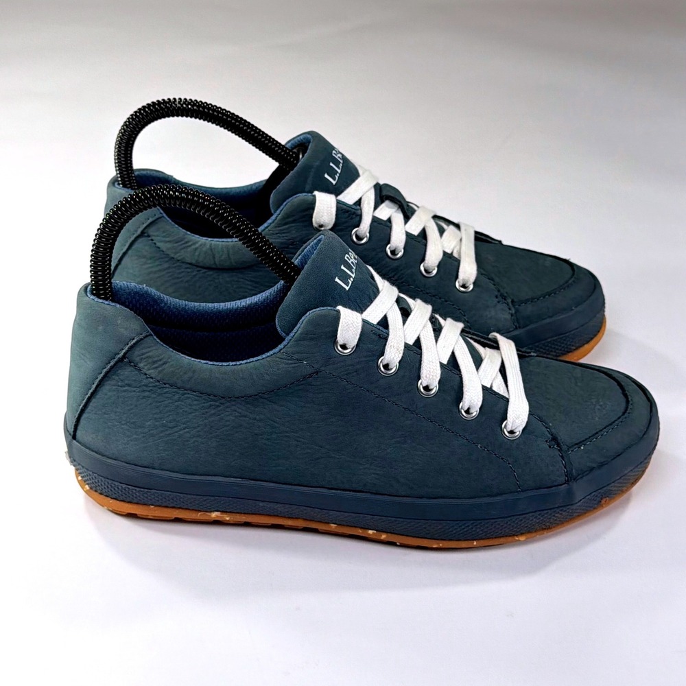 LL Bean Everywhere Explorer Sneakers Kids 5 Blue Leather Outdoor Casual Shoes